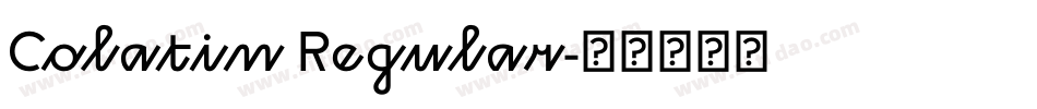 Colatin Regular字体转换